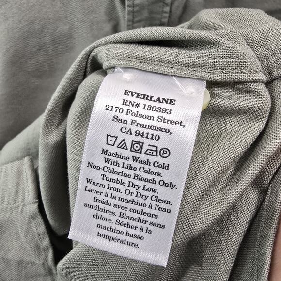 Everlane Shirt Mens Medium Green Oxford Long Sleeve Button Down Cotton - Picture 13 of 14